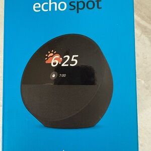 Newest Amazon⚡Echo Spot⚡Alarm Clock w/ Vibrant Sound New Sealed BLACK